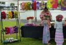 Fabric flower headbands at the Cook Island stall of the Pasifika Fusion Festival in Whangarei